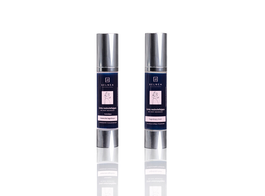 Illuminating soothing mask with vitamins B3, C and provitamin B5
