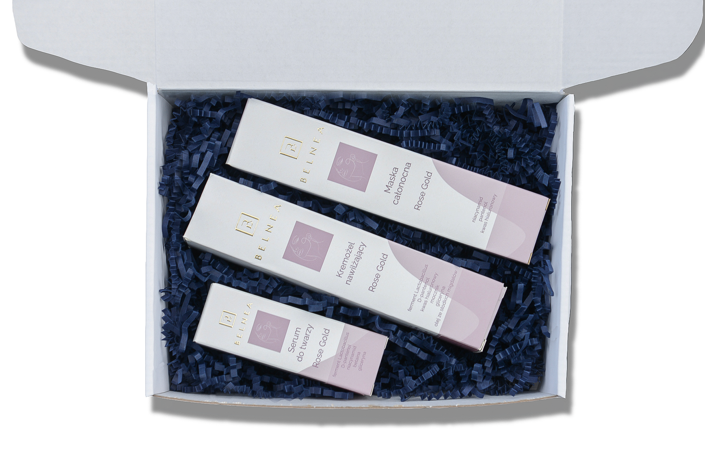 Premium Rose - Kremożel i serum Rose Gold + maska całonocna